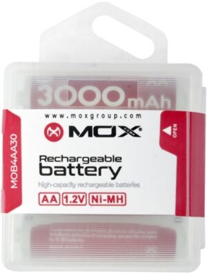 Pila Recargable AA MOX 3000mAh MOB4AA30 (4 Unidades)