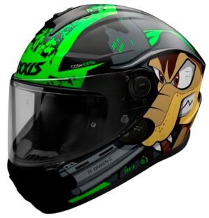 Casco para Moto Axxis Draken-S Cosa Nostra B6 - Tamaño M (57-58) - Negro/ Verde