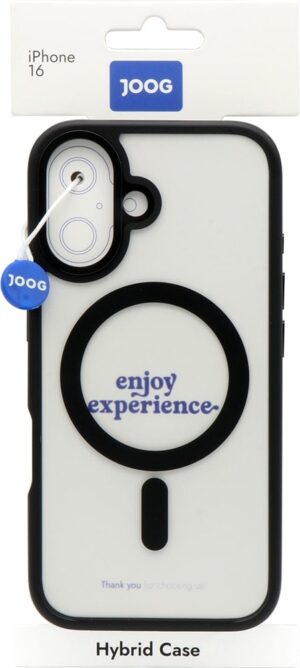 Funda Joog para iPhone 16 Magsafe Metal Transparent/Black