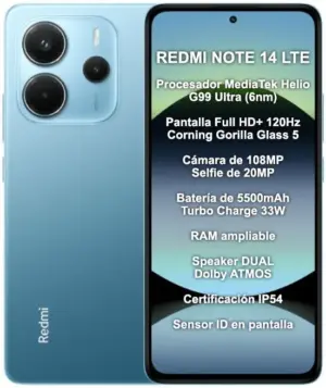Smartphone Xiaomi Redmi Note 14 LTE Dual Sim 6.67" 8GB/256GB Blue (Global)