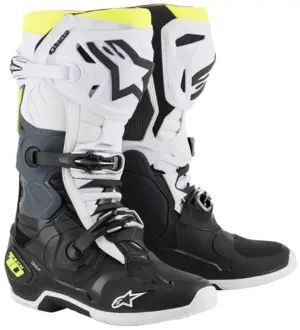 Bota para Moto Alpinestars Tech 10 /USA9/EU43 - Black/White