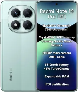 Smartphone Xiaomi Redmi Note 14 Pro 5G Dual Sim 6.67" 12GB/512GB Green (Global)