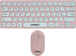 Teclado y Mouse Inalámbrico Satellite AK-6031G Rosa (Portugués)