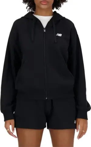 Chaqueta con Capucha New Balance WJ41501 BK - Femenina