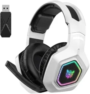 Auricular Gamer Onikuma B100 Wireless RGB - Blanco
