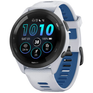 Reloj Smartwatch Garmin Forerunner 265 - Whitestone/Tidal Blue (010-02810-01)
