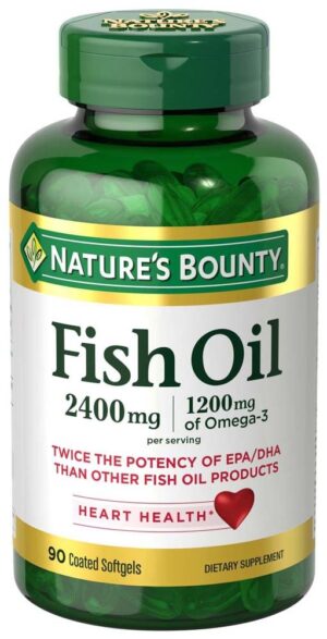 Nature's Bounty Fish Oil 2400mg/120mg of Omega-3 90 Capsulas
