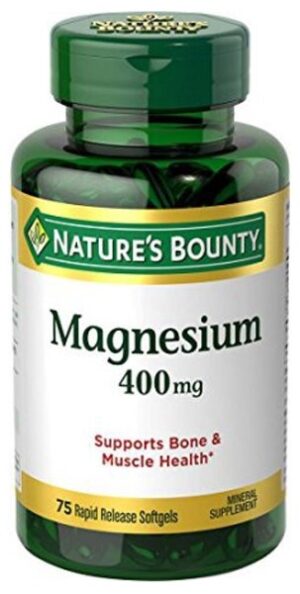Nature's Bounty E 400 IU Magnesium 400mg Pure di-Alpha (120 Cápsulas)