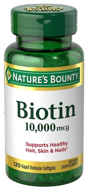 Nature's Bounty Biotin 10000mcg 120 Capsulas