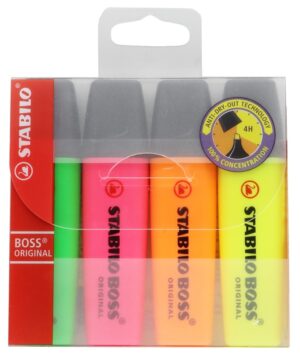 Marcador Stabilo Boss Original 70/4 (4 Colores)