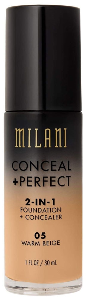 Base Liquido Milani Conceal + Perfect 2 en 1 05 Warm Beige - 30mL