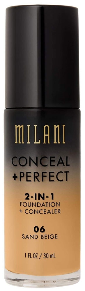 Base Liquido Milani Conceal + Perfect 2 en 1 06 Sand Beige - 30mL