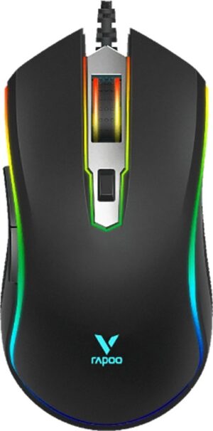 Mouse Óptico Gaming Alámbrico Rapoo V25S USB Black