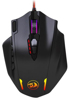 Mouse Gaming Redragon M908 Impact RGB con Cable USB Negro
