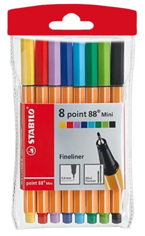 Bolígrafo Fineliner Stabilo Mini Point 88 0.4 mm - (8 Cores)