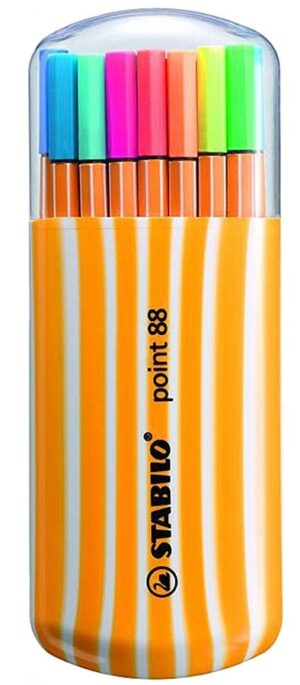 Bolígrafo Stabilo Point88 15+5 Neon 0.4mm 8820-0221-(20 colores)