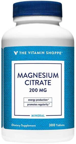 The Vitamin Shoppe Magnesium Citrate 200MG (300 Tabletas)