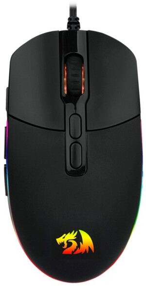 Mouse Gaming Redragon Invader M719-RGB con Cable Negro/Rojo