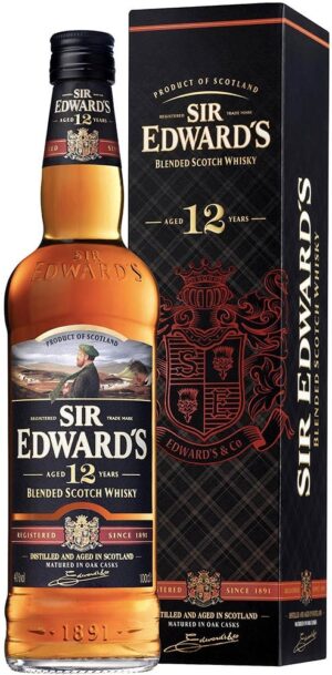 Whisky Sir Edward's 12 Year Blended Scotch Con Caja - 1L