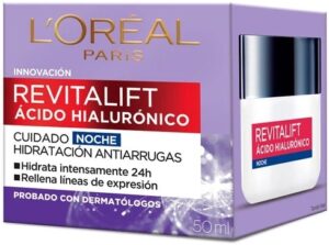 Crema L'Oréal Revitalift Acido Hialuronico de Noche - 50mL