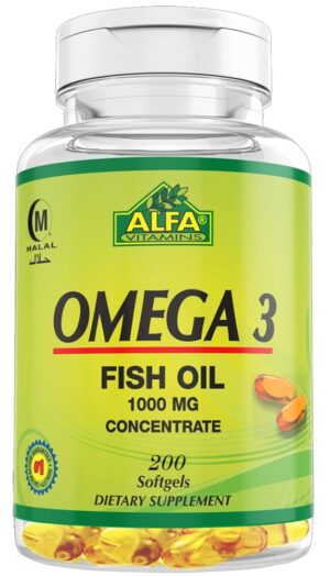 Alfa Vitamins Omega 3 Fish Oil 1000 MG (200 Cápsulas en Gel)