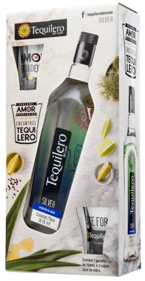 Tequila Tequilero del Leste Silver - 750mL + 2 Copo