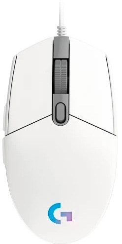 Mouse Gaming Logitech G203  con cable 910-005794 - Blanco