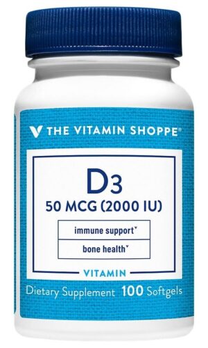 The Vitamin Shoppe D3 5MG - 2000IU (100 Cápsula en Gel)
