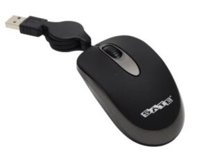 Mouse óptico con cable retráctil Satellite A-80 - Negro/Gris