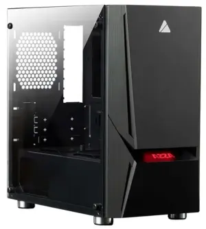 Gabinete Gaming Azza Luminous 110F Lateral de Vidrio (Sin Fuente) Negro