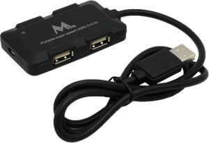 Hub USB Mtek HB-8102B 4 Puertas - Negro