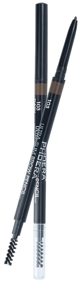 Delineador Phoera Ultra-Slim Brow Pincel 103 Dark Brown - 0.08g