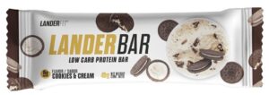 Barra de Proteina Landerfit Landerbar Cookies & Cream - 45g