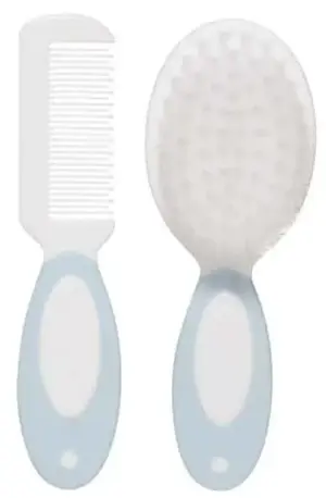 Cepillo y peine de cerda suave Buba 12642 (Azul)
