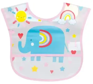 Babero con bolsa arco iris Buba 13241