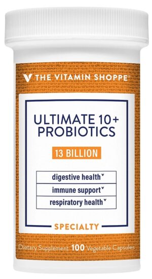 The Vitamin Shoppe Ultimate 10+ Probiotics 13 Billion (100 Cápsulas)