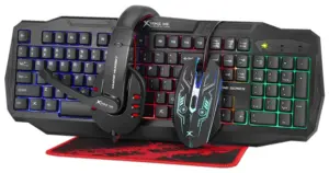 Kit Gamer Strike Me CM-406 Headset + Mouse + Teclado + Mousepad (4 en 1)