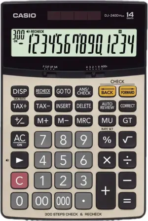 Calculadora Casio DJ-240D (14 Digitos) - Beige