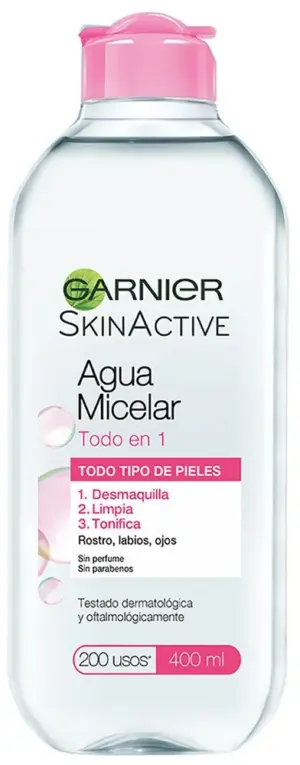Agua Micelar Garnier Skin Active Todo en 1 - 400mL