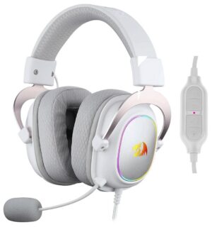 Headset Gaming Redragon Zeus-X H510W-RGB - Blanco (Alámbrico)