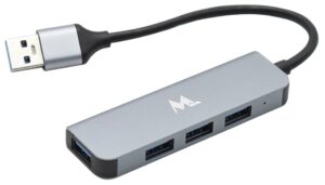 Hub USB Mtek HB-403 USB 3.0 4 Puertas Gris