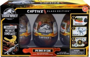 Jurassic World Captivz 3 Pk Dinos In Slime - Toy Monster