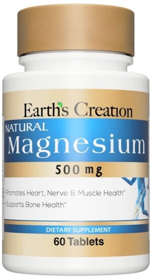 Earth's Creation Magnesium 500MG - 60 Comprimidos