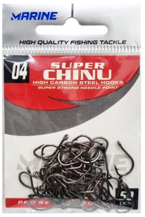 Anzuelo Marine Sports Super Chinu Black 04 con 50 pcs