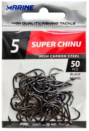 Anzuelo Marine Sports Super Chinu Black 05 con 50 pcs
