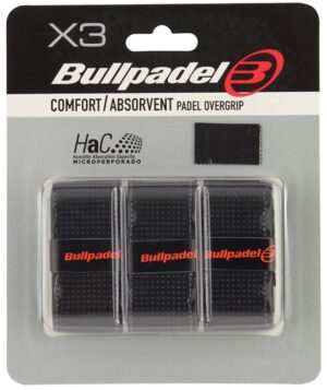 Overgrip Bullpadel Comfort Absorvent para Raqueta - Negro (3 Unidades)
