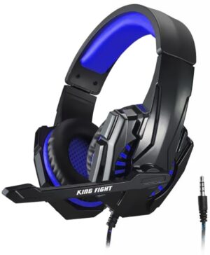 Headset Gaming Sate King Fight AE-369B Alámbrico - Negro/Azul