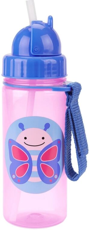 Garrafa Infantil Skip Hop Zoo Straw 9N567510 390mL Borboleta