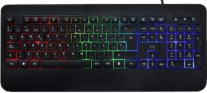 Teclado Mtek KB-7701LR con cable - Negro RGB (Español)