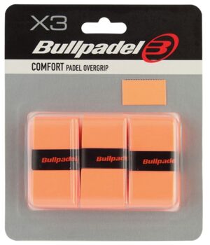 Overgrip Bullpadel Comfort para Raqueta - Naranja Fluor (3 Unidades)